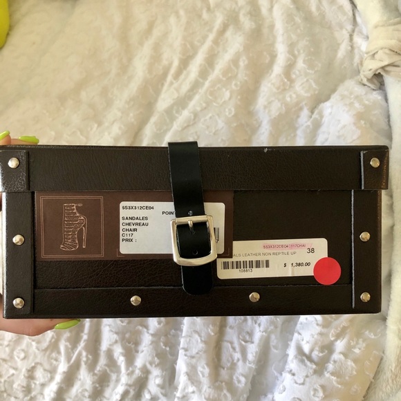 Alaia Nude Strappy Sandal Heels - Picture 7 of 8